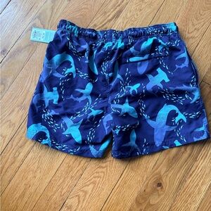 Cat & Jack Navy and Teal Shark Print Shorts